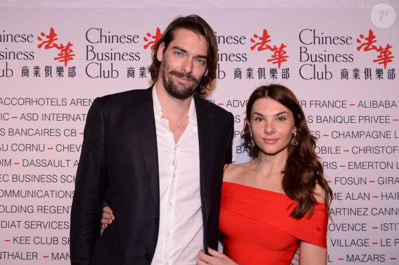 Camille Lacourt et sa compagne Alice Detollenaere au Pavillon Cambon Potel et Chabot, à Paris, France, le 9 mars 2020. © Rachid Bellak/Bestimage