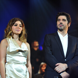 Julie Zenatti et Patrick Fiori au palais omnisport de Bercy. © Guillaume Gaffiot /Bestimage