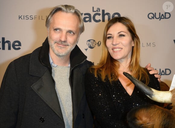 Mathieu Petit et sa compagne Mathilde Seigner - Avant-première du film "La Vache" au cinéma Pathé Wepler à Paris le 14 février 2016. © Coadic Guirec/Bestimage