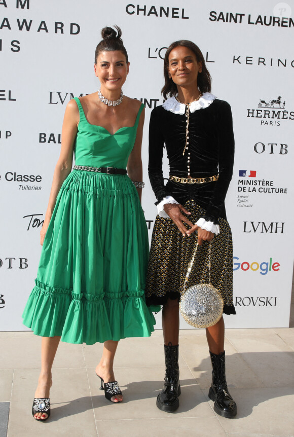 Giovanna Battaglia et Liya Kebede assistent à la soirée de remise des prix de l'Andam Fashion Awards 2021 aux jardins du Palais Royal. Paris, le 1er juillet 2021 © Denis Guignebourg / Bestimage