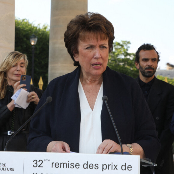 Roselyne Bachelot, Ministre déléguée chargée de la culture, assistent à la soirée de remise des prix de l'Andam Fashion Awards 2021 aux jardins du Palais Royal. Paris, le 1er juillet 2021 © Denis Guignebourg / Bestimage