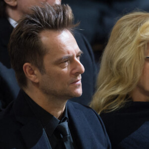 Laura Smet, David Hallyday et Sylvie Vartan - Obsèques de Johnny Hallyday à Paris le 9 décembre 2017.