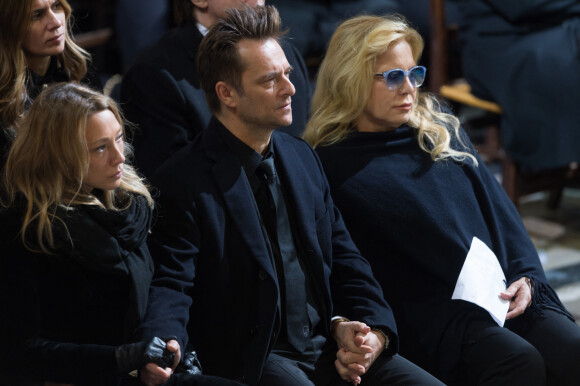 Laura Smet, David Hallyday et Sylvie Vartan - Obsèques de Johnny Hallyday à Paris le 9 décembre 2017.