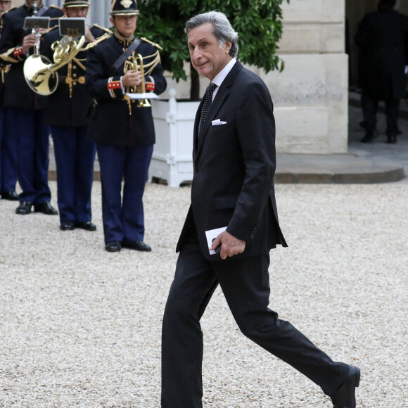 Le maire d'Arles, Patrick De Carolis arrive pour un dîner d'Etat avec le président français et italien, au palais de l'Elysée, Paris, le 5 juillet 2021. © Stéphane Lemouton / Bestimage 