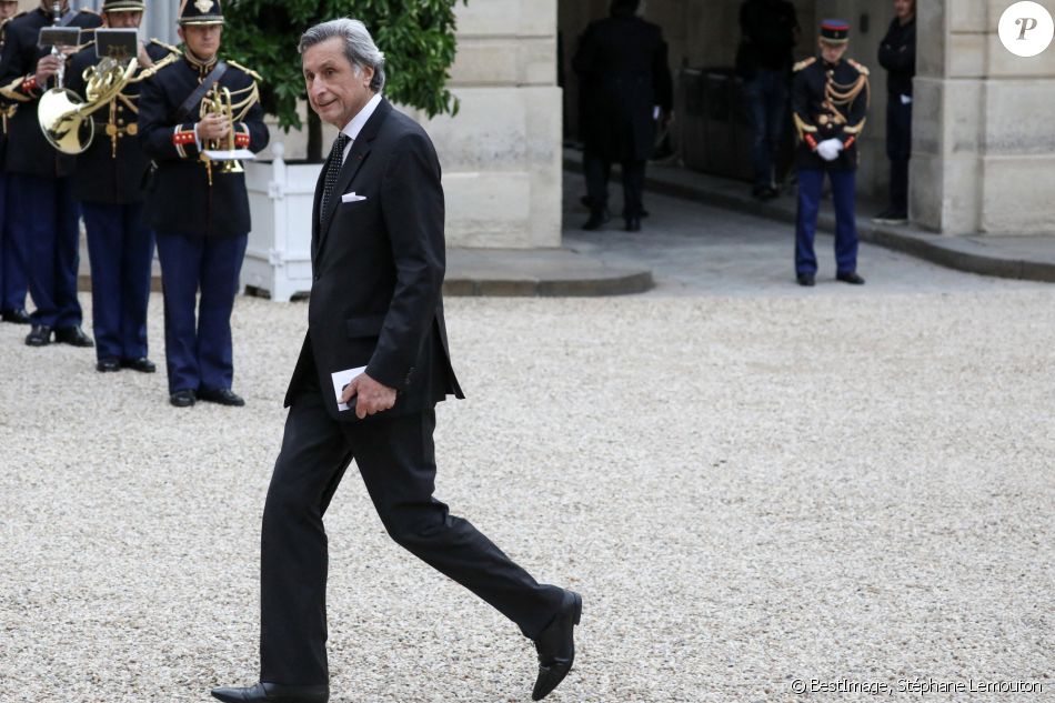 Le maire d'Arles, Patrick De Carolis arrive pour un dîner d'Etat avec le président français et italien, au palais de l'Elysée, Paris, le 5 juillet 2021. © Stéphane Lemouton / Bestimage