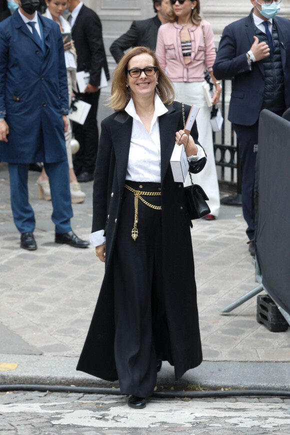 Carole Bouquet à l'issue du défilé Chanel, collection Haute Couture Automne-Hiver 2021/2022 au Palais Galliera à Paris. Le 6 juillet 2021. © Clovis-Veeren/Bestimage