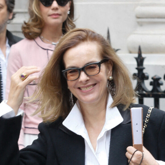 Carole Bouquet à l'issue du défilé Chanel, collection Haute Couture Automne-Hiver 2021/2022 au Palais Galliera à Paris. Le 6 juillet 2021. © Clovis-Veeren/Bestimage