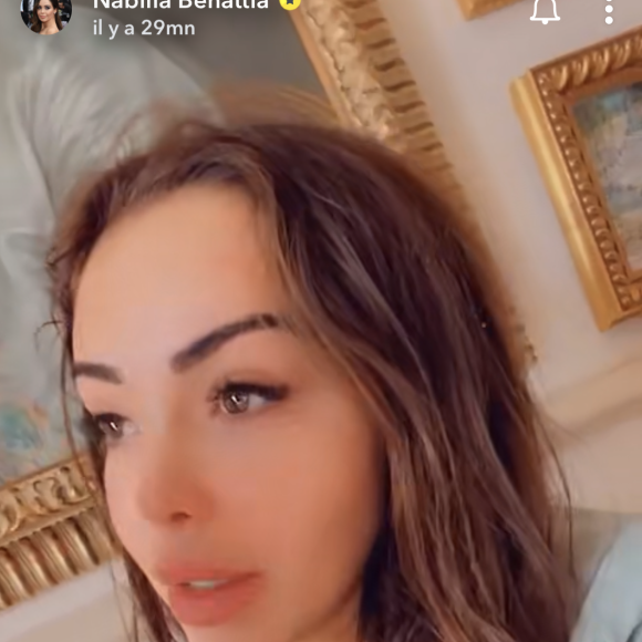 Nabilla s'exprime sur Snapchat après avoir été cambriolée le jour de son mariage à Chantilly.
