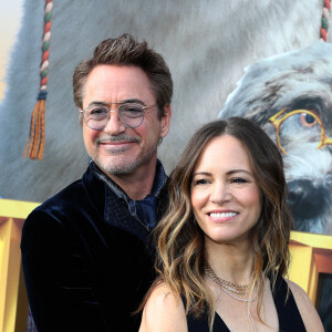 Robert Downey Jr. et sa femme Susan lors de la première du film "Le Voyage du Dr Dolittle "Dolittle" au Regency Village Theatre à Westwood, Los Angeles, Californie, Etats-Unis, le 12 janvier 2020.