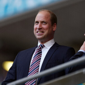 Le prince William lors de la demi-finale de l'Euro avec le match opposant l'Angleterre au Danemark, au stade de Wembley à Londres.