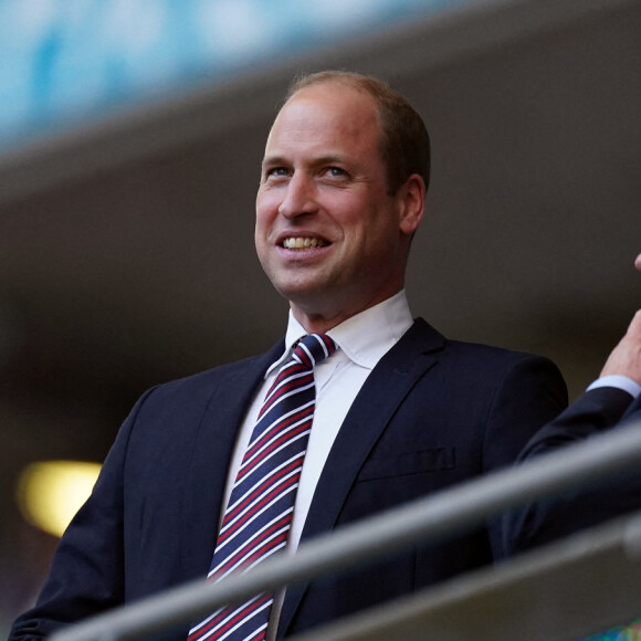 Le prince William lors de la demi-finale de l'Euro avec le match opposant l'Angleterre au Danemark, au stade de Wembley à Londres.