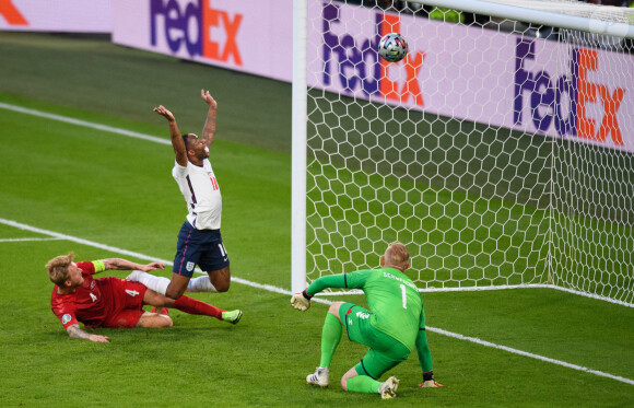 Demi-finale de l'Euro 2020 avec le match opposant l'Angleterre au Danemark, au stade de Wembley à Londres, le 7 juillet 2021.