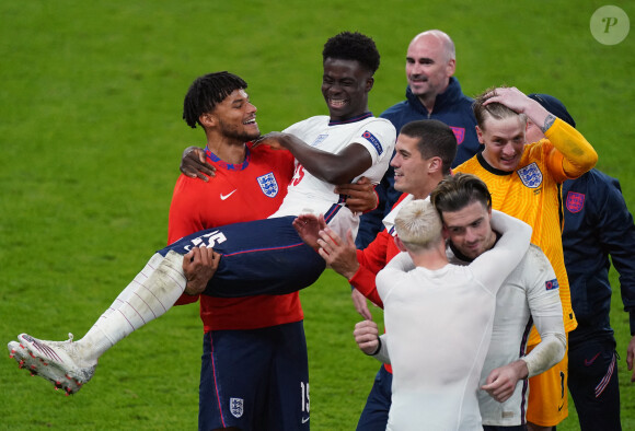 Demi-finale de l'Euro 2020 avec le match opposant l'Angleterre au Danemark, au stade de Wembley à Londres, le 7 juillet 2021.