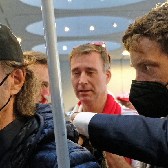 Mick Jagger lors de la demi-finale de l'Euro 2020 avec le match opposant l'Angleterre au Danemark, au stade de Wembley à Londres, le 7 juillet 2021.