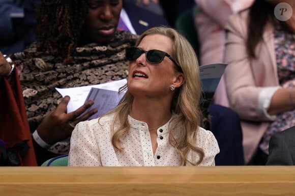 La comtesse Sophie de Wessex au tournoi de tennis de Wimbledon, le 8 juillet 2021.