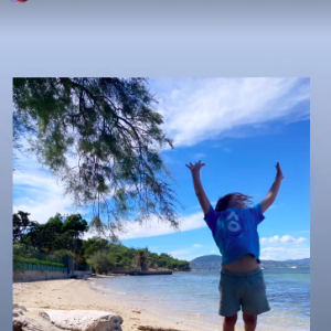 Mélanie Maudran dévoile une photo de ses enfants Tom et Léo pendant leurs vacances. Juillet 2021.