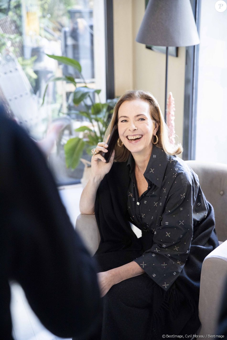Exclusif - Carole Bouquet - Sketch Le barbecue - Backstage de l'enregistrement de l'émission "I love you coiffure" de M.Robin. Le 21 janvier 2020 © Cyril Moreau / Bestimage