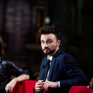 Faustine Bollaert, Tom Villa - Enregistrement de l'émission "Surprise Sur Prise" à l'Atelier des Lumières à Paris. Le 15 février 2021. © Tiziano Da Silva / Bestimage
