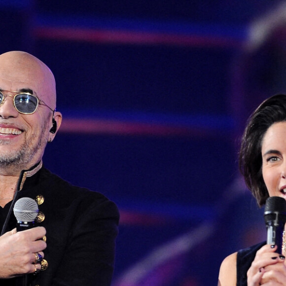 Pascal Obispo et Alessandra Sublet - Enregistrement de l'émission "Duos Mystères" à la Seine Musicale à Paris, qui sera diffusée le 26 février sur TF1.  © Gaffiot-Moreau / Bestimage 