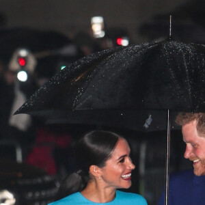 Le prince Harry, duc de Sussex, et Meghan Markle, duchesse de Sussex arrivent à la cérémonie des Endeavour Fund Awards au Mansion House à Londres, Royaume Uni, le 5 mars 2020.