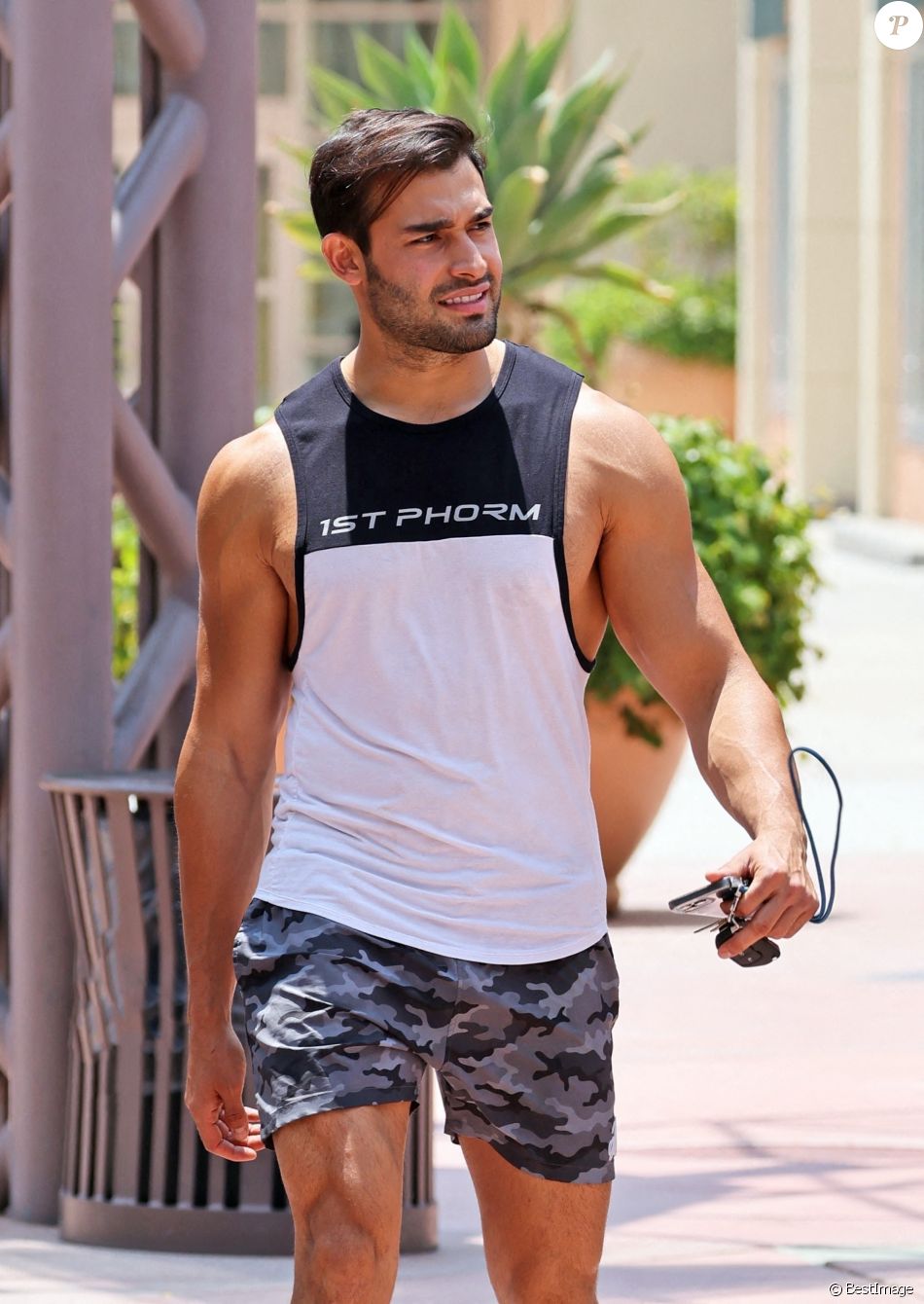 Exclusif - Sam Asghari a été aperçu dans les rues de WestLake à Los Angeles. Le 17 juillet 2021.
