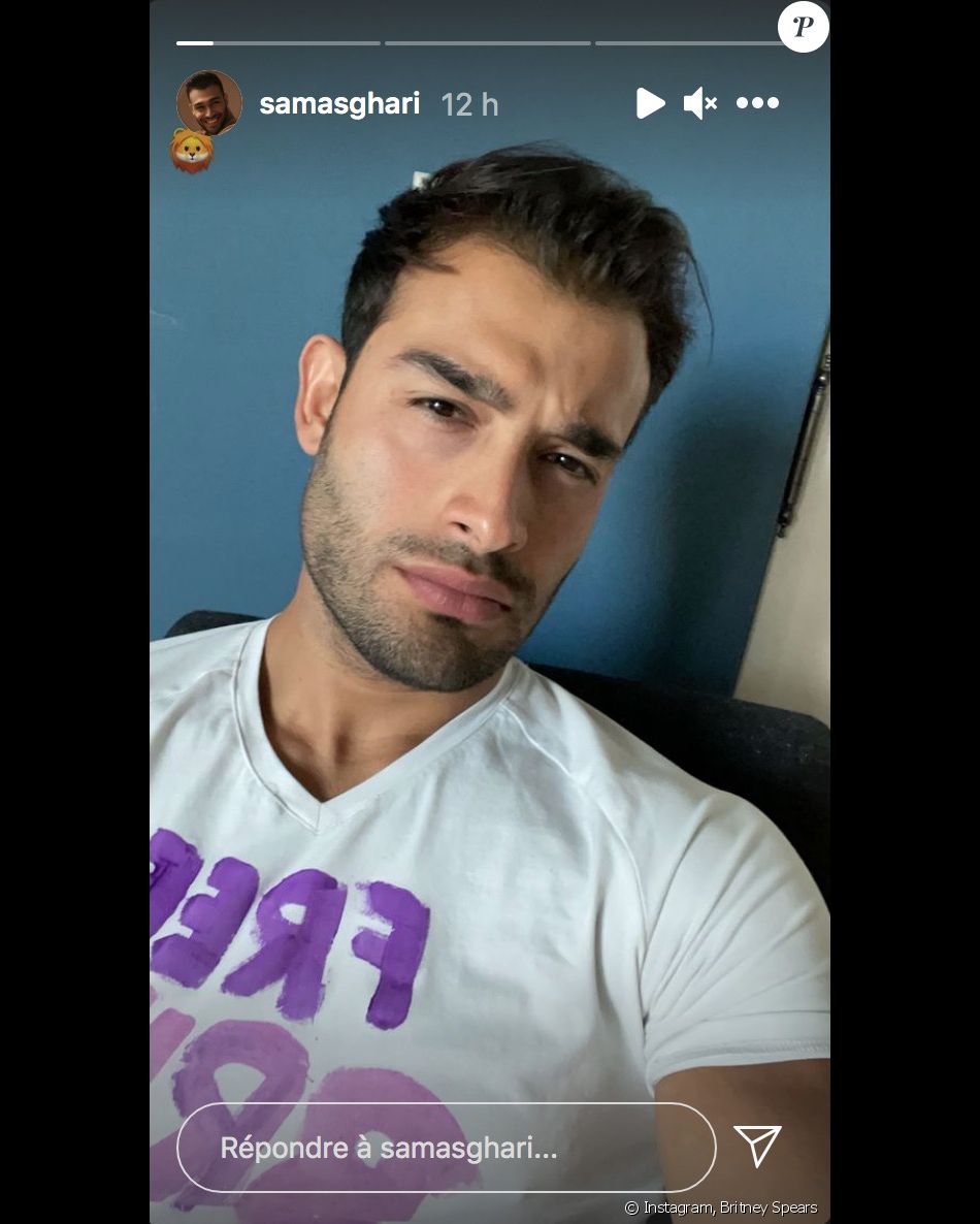 Sam Asghari porte un T-Shirt "Free Britney". Instagram. Le 23 juin 2021.