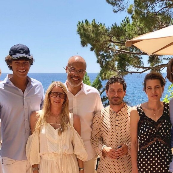 Charlotte Casiraghi et son mari Dimitri Rassam à La Villa Castel Mare, au Cap-d'Ail, le 14 juillet 2021 sur Instagram.