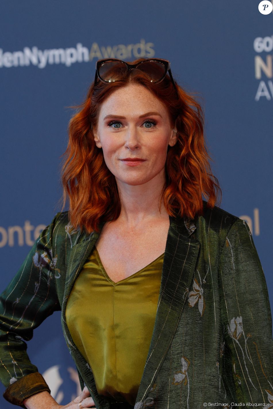 Audrey Fleurot lors du photocall de la cérémonie des Nymphes d'Or du 60ème festival de télévision de Monte Carlo au Grimaldi Forum à Monaco le 22 juin 2021. © Claudia Albuquerque / Bestimage