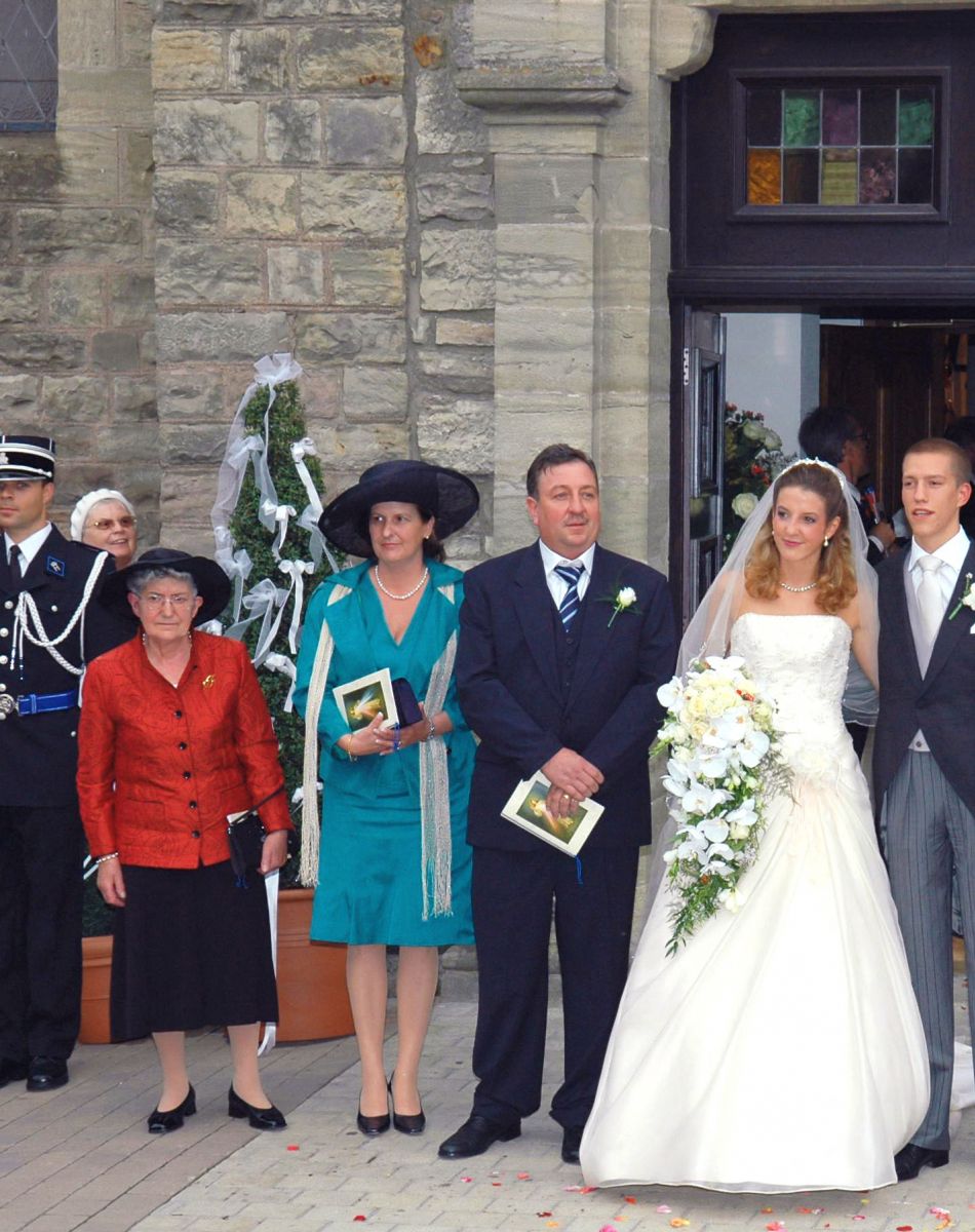 Mariage de Tessy Antony et du prince Louis de Luxembourg en l'église de Gilsdorf, le 29 septembre 2006.