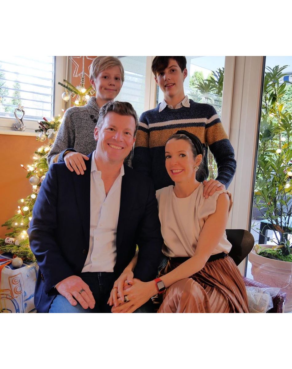 Tessy Antony de Nassau, ex-princesse de Luxembourg, en famille sur Instagram, décembre 2020.