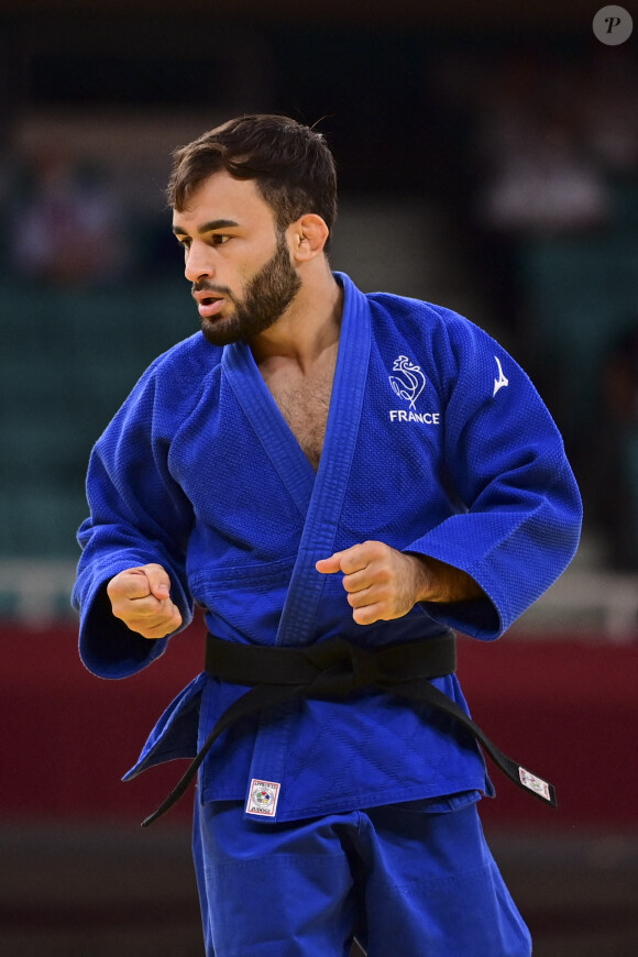 Luka Mkheidze (Fra - Bleu) -60kg - Jeux Olympiques de Tokyo 2020 - Judo Hommes < 60kg au Nippon Budokan. Tokyo, le 24 juillet 2021.