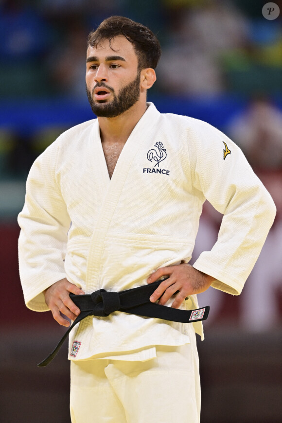 Luka Mkheidze (Fra - Blanc) -60kg - Jeux Olympiques de Tokyo 2020 - Judo Hommes < 60kg au Nippon Budokan. Tokyo, le 24 juillet 2021.