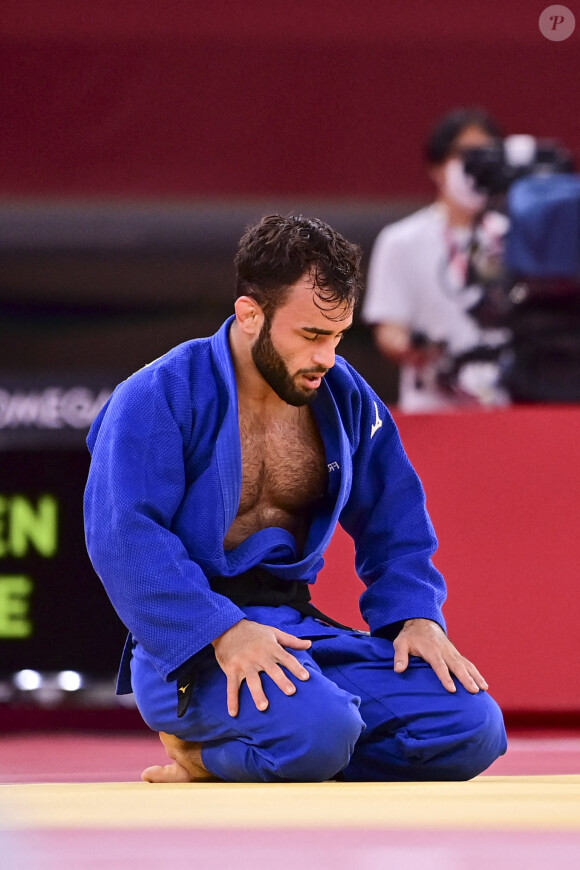 deception de Luka Mkheidze (fra - Bleu) Men -60kg - Jeux Olympiques de Tokyo 2020 - Judo Hommes < 60kg au Nippon Budokan. Tokyo, le 24 juillet 2021.