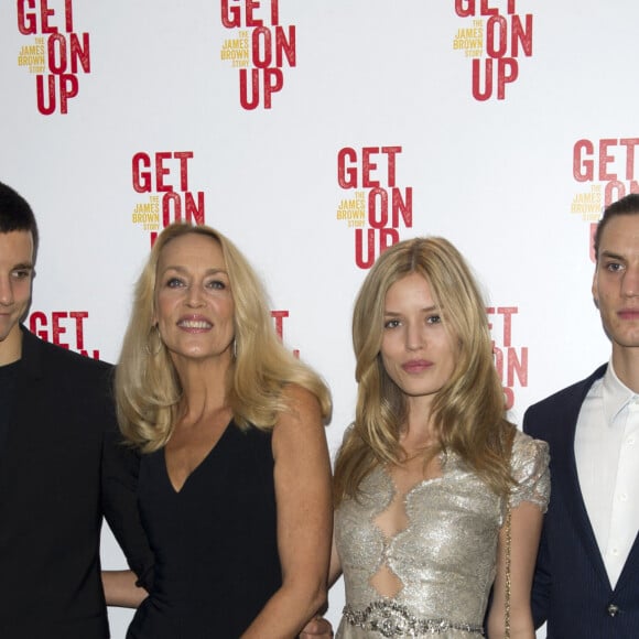 Gabriel Jagger, Jerry Hall, Georgia May Jagger and Josh McLellan - Soirée de la projection du film "Get On Up" à Londres.