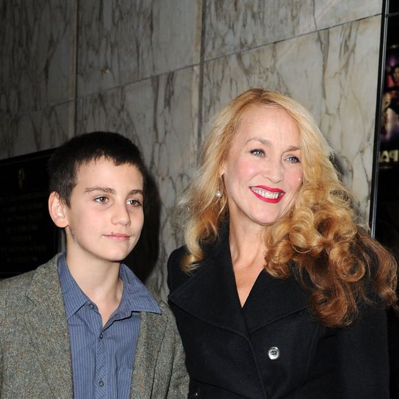 Jerry Hall et son fils Gabriel Credits : Davidson/GoffPhotos.com