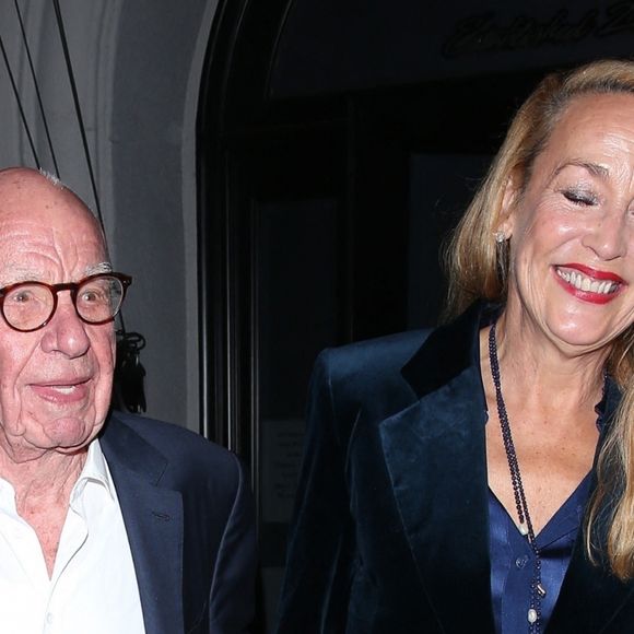 Rupert Murdoch et sa femme Jerry Hall - Le couple très souriant vient d'acheter une propriété de £11.25 million à Oxfordshire dans le comté du sud-est de l'Angleterre ! Le 12 novembre 2019 à Los Angeles