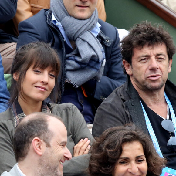 Patrick Bruel et sa compagne Caroline Nielsen dans les tribunes de la finale homme des internationaux de France de Roland Garros à Paris le 5 juin 2016. Moreau-Jacovides / Bestimage