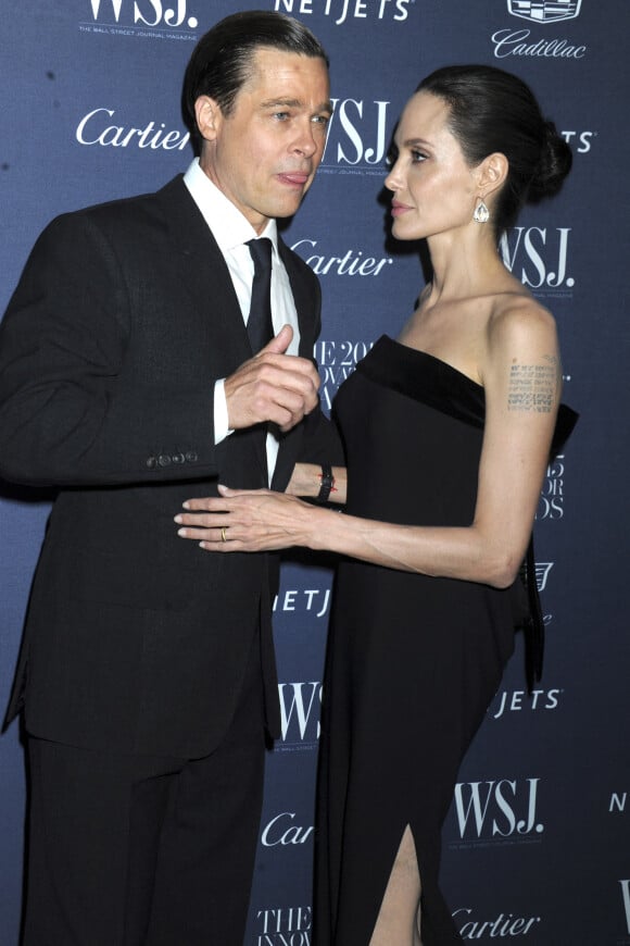 Angelina Jolie et son mari Brad Pitt aux Wall Street Journal Innovator Awards 2015 le 4 novembre 2015 à New York.