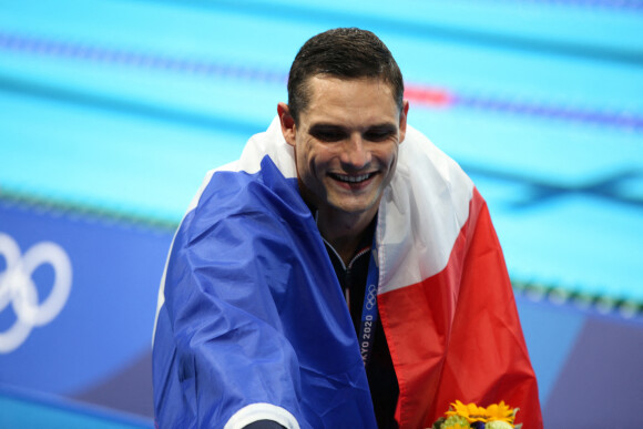 Florent Manaudou, médaille d'argent du 50 m nage libre aux jeux olympiques Tokyo 2020, le 1er août 2021.
