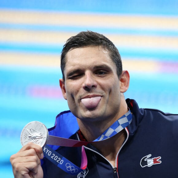 Florent Manaudou, médaille d'argent du 50 m nage libre aux jeux olympiques Tokyo 2020, le 1er août 2021.