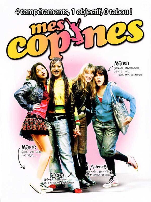 Sylvie Ayme, Djena Tsimba, Léa Seydoux et Soko dans le film "Mes copines", de Sylvie Ayme. 2006.