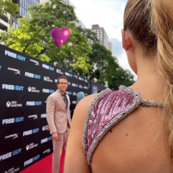 Blake Lively a assisté à l'avant-première du film Free Guy, dont son mari Ryan Reynolds est le héros. New York, le 3 août 2021.