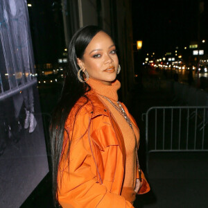 Rihanna à la sortie de l'évènement Bergdorf Goodman for her Fenty à New York, le 7 février 2020