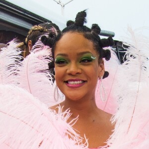 Rihanna lors de la parade de Kadooment Day dans la paroisse de Saint-Michael à La Barbade, le 5 août 2019