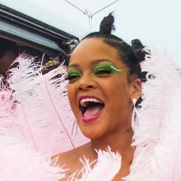 Rihanna lors de la parade de Kadooment Day dans la paroisse de Saint-Michael à La Barbade, le 5 août 2019