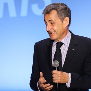 Nicolas Sarkozy - Rachida Dati tient une réunion publique à la Salle Gaveau à Paris le 9 mars 2020. © Alain Guizard - Tiziano da Silva / Bestimage 
