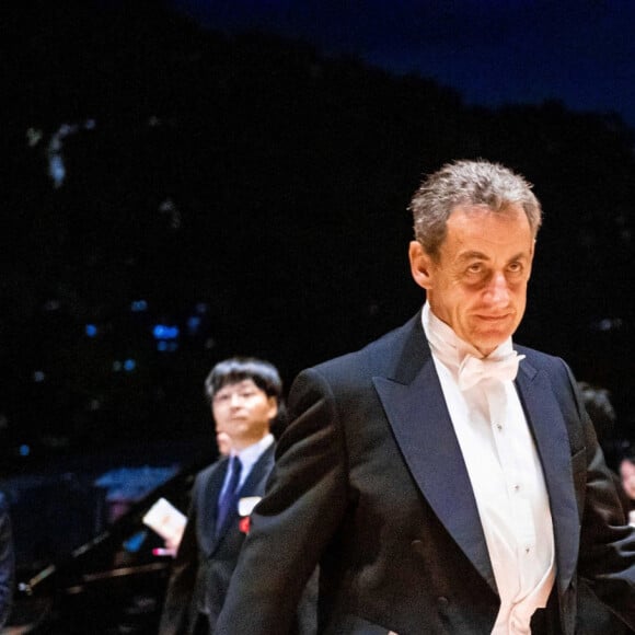 Nicolas Sarkozy - Les dignitaires du monde entier assistent au banquet donné à l'occasion de la cérémonie d'intronisation de l'empereur du Japon Naruhito à Tokyo, le 22 octobre 2019. 