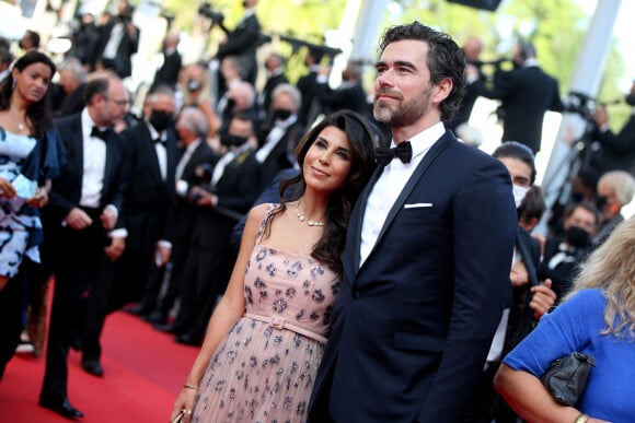 Reem Kherici et son mari Gilles Lemaire - Montée des marches du film " OSS 117 : Alerte rouge en Afrique Noire " lors du 74ème Festival International du Film de Cannes. © Borde-Jacovides-Moreau / Bestimage 