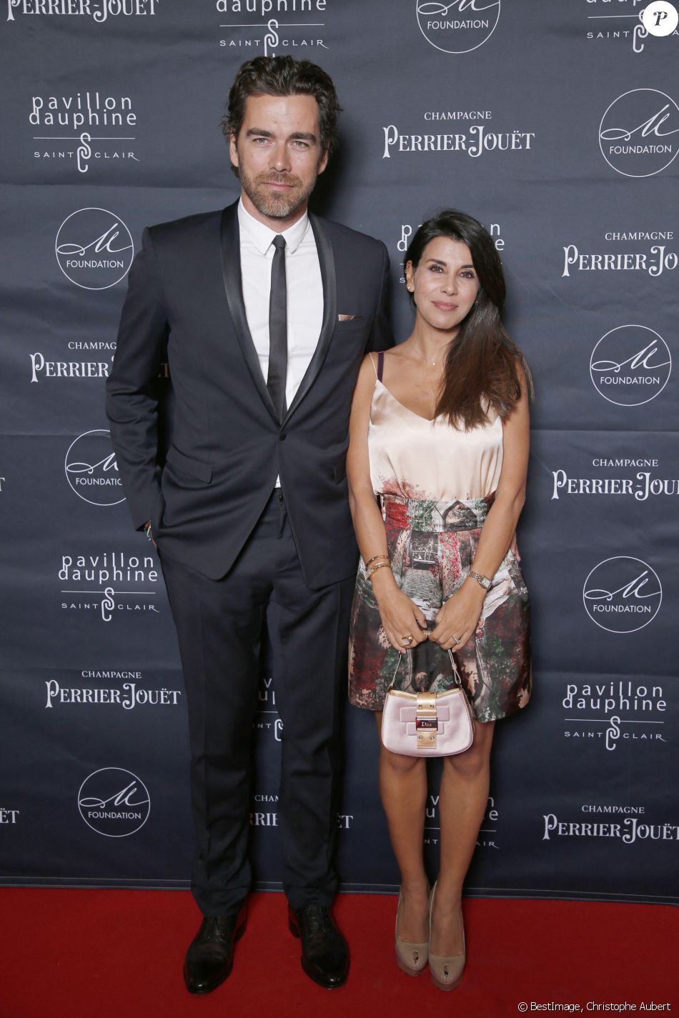 Gilles Lemaire et sa fiancée Reem Kherici - Dîner de gala M foundation