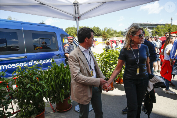 Manuel Valls et sa compagne Susana Gallardo au Grand Prix d'Espagne sur le circuit de Barcelone-Catalogne à Barcelone. Le 12 mai 2019.